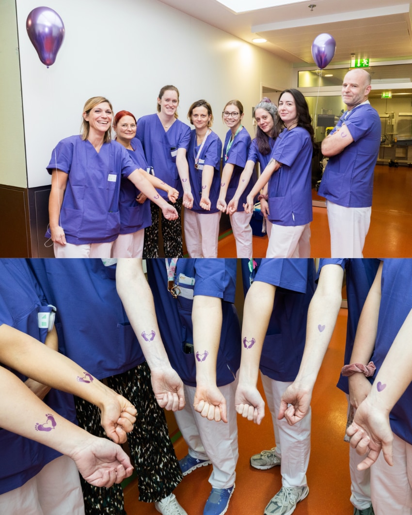 Photos de l'équipe de Néonatologie du CHL