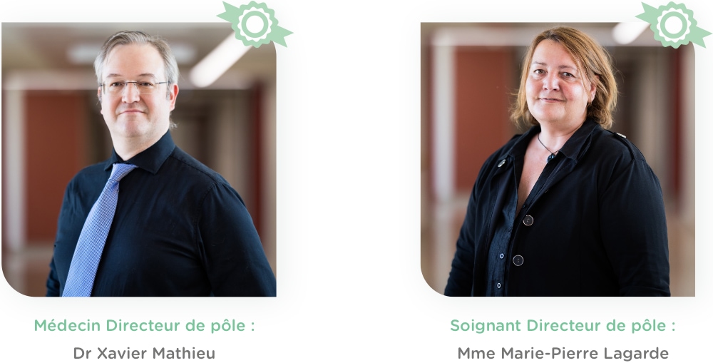 Photo du Dr Mathieu et de mme Lagarde