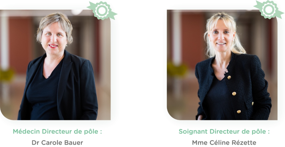 Photo du Dr Bauer et de Mme Rezette