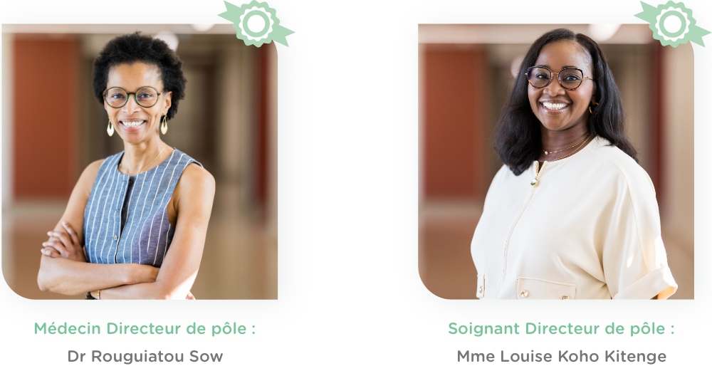 Photo du Dr Sow et de Mme Koho Kitenge